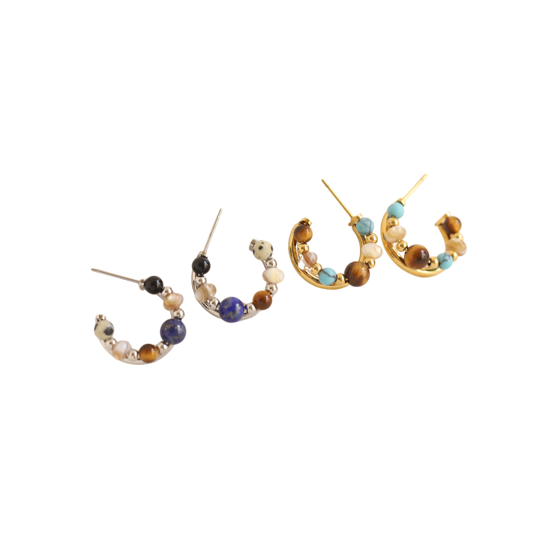 SERENA BEADED HOOPS