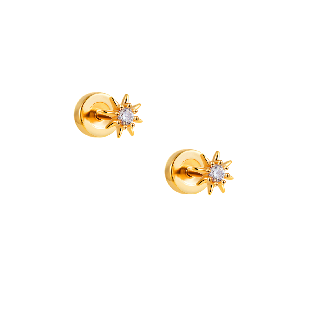 SUNBURST FLAT BACK EARRINGS