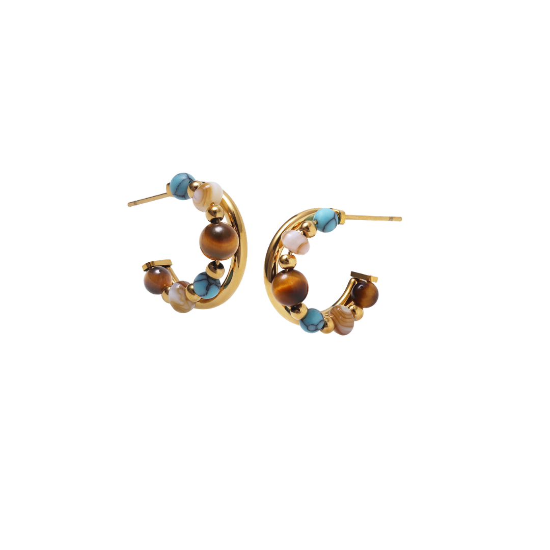 SERENA BEADED HOOPS
