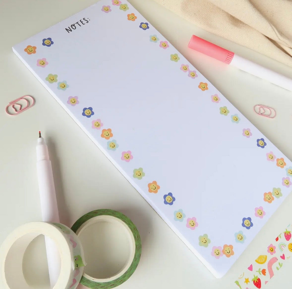Smiley Flower Notepad 🌼